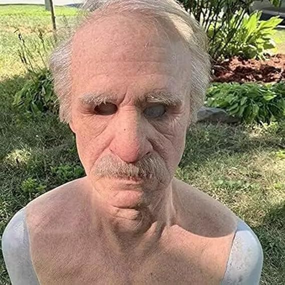 Realistic old man mask