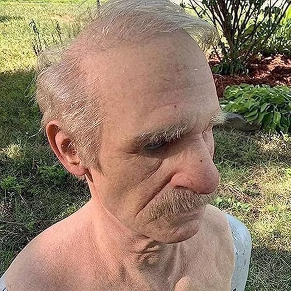 Realistic old man mask