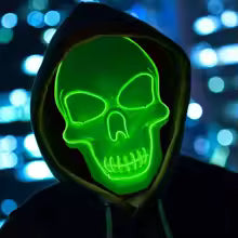 Neon Skull Mask